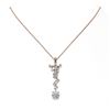 Image 2 : 2.2 ctw Diamond Designer Necklace 18K Rose Gold