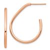 Image 1 : 14k Rose Gold Polished Post Dangle Earrings
