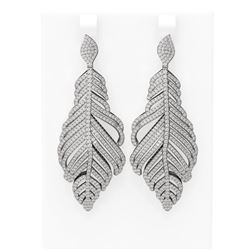 6 ctw Diamond Earrings 18K White Gold