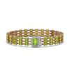 Image 1 : 25.34 ctw Peridot & Diamond Bracelet 14K Rose Gold
