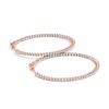Image 1 : 2.75 ctw Diamond VS/SI 28 MM Hoop Earrings 14k Rose Gold