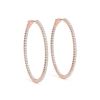 Image 2 : 2.75 ctw Diamond VS/SI 28 MM Hoop Earrings 14k Rose Gold