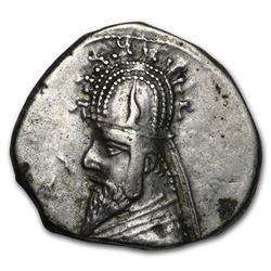 Parthian Empire Silver Drachm Vologases III (105-147 BC) VF