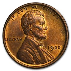 1920 Lincoln Cent BU (Red/Brown)