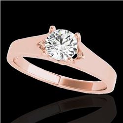 1 ctw Certified Diamond Solitaire Ring 10k Rose Gold
