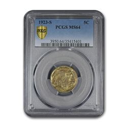 1923-S Buffalo Nickel MS-64 PCGS