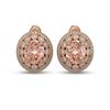 Image 1 : 13.41 ctw Morganite & Diamond Victorian Earrings 14K Rose Gold