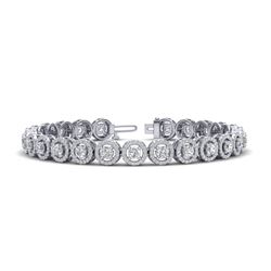 8.83 ctw Micro Pave VS/SI Diamond Bracelet Halo 18k White Gold