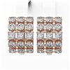 Image 2 : 6.3 ctw Princess Cut Diamond Designer Earrings 18K Rose Gold