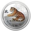 Image 1 : 2010 Australia 1/2 oz Silver Tiger BU (Series II, Colorized)