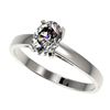 Image 1 : 1 ctw Certified VS/SI Quality Oval Diamond Solitaire Ring 10k White Gold