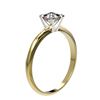 Image 3 : 0.50 ctw Certified VS/SI Quality Princess Diamond Ring 10k Yellow Gold