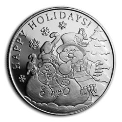 1 oz Silver Round - 2019 Snowman