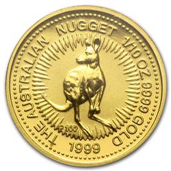 1999 Australia 1/10 oz Gold Nugget