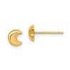 Image 1 : 14k Yellow Gold Moon Post Earrings - 22 mm
