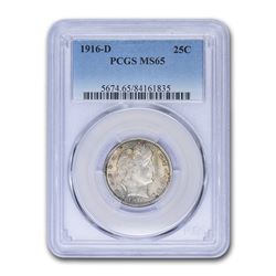 1916-D Barber Quarter MS-65 PCGS