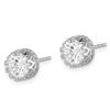 Image 2 : 10k White Gold 7 mm Polished Cubic Zirconia Earrings - 51 mm