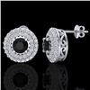 Image 2 : 1.40 ctw Micro VS/SI Diamond Designer Earrings DOUBLE 18k White Gold