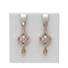 Image 1 : 3.84 ctw Cushion Diamond Earrings 18K Rose Gold