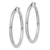 Image 1 : 14k 40 mm White Hoop Earrings