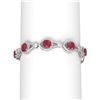 Image 1 : 23.95 ctw Ruby & Diamond Bracelet 18K White Gold