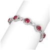 Image 2 : 23.95 ctw Ruby & Diamond Bracelet 18K White Gold