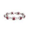 Image 3 : 23.95 ctw Ruby & Diamond Bracelet 18K White Gold