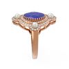 Image 2 : 4.78 ctw Sapphire & Diamond Ring 18K Rose Gold
