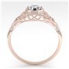 Image 3 : 0.50 ctw VS/SI Diamond Engagment Ring Art Deco 18k Rose Gold