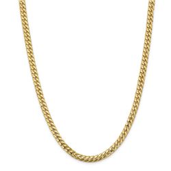 14k Yellow Gold 5.5 mm Solid Miami Cuban Chain - 22 in.