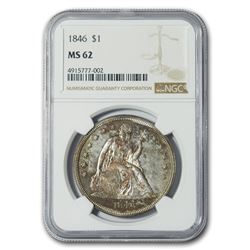 1846 Liberty Seated Dollar MS-62 NGC