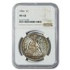 Image 1 : 1846 Liberty Seated Dollar MS-62 NGC