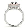 Image 3 : 1.16 ctw Certified VS/SI Diamond 2pc Set Solitaire Halo 14k 2Tone Gold