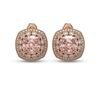Image 1 : 11.19 ctw Morganite & Diamond Victorian Earrings 14K Rose Gold
