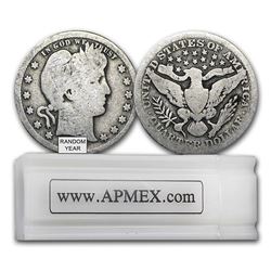90% Silver Barber Quarters 40-Coin Roll Good/Better