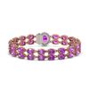 Image 3 : 14.1 ctw Amethyst & Diamond Bracelet 14K Rose Gold