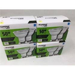 Luminus LED Dimmable Bright White Flood Lights 50W (4 x 2)