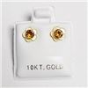 Image 1 : 10K Yellow Gold Citrine 2In1(0.3ct) Earrings, Made in Canada, Suggested Retail Value $120