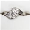 Image 2 : Silver 7 Diamond Ring (~Size 7), Suggested Retail Value $180