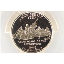 1999-S SILVER NEW JERSEY QUARTER PCGS PR69 DCAM