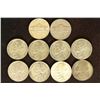Image 2 : 10 ASSORTED 35% SILVER JEFFERSON WAR NICKELS