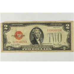 1928-G $2 US NOTE RED SEAL