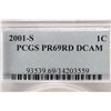 Image 3 : 2001-S LINCOLN CENT PCGS PR69RD DCAM