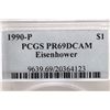 Image 3 : 1990-P EISENHOWER CENTENNIAL SILVER DOLLAR PCGS