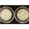 Image 2 : 2-1964 90% SILVER KENNEDY HALF DOLLARS BU'S