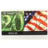 Image 2 : 2008 DALLAS $2 SINGLE NOTE 2003-A FRN CRISP UNC