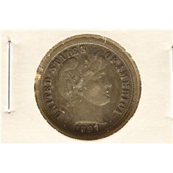 1897 BARBER DIME VERY FINE