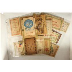 25 ASSORTED WOODEN NICKELS FROM THE 70'S AND