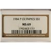 Image 3 : 1984-P OLYMPICS SILVER DOLLAR NGC MS69