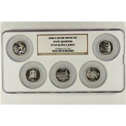 2008-S SILVER 50 STATE QUARTERS PROOF SET NGC